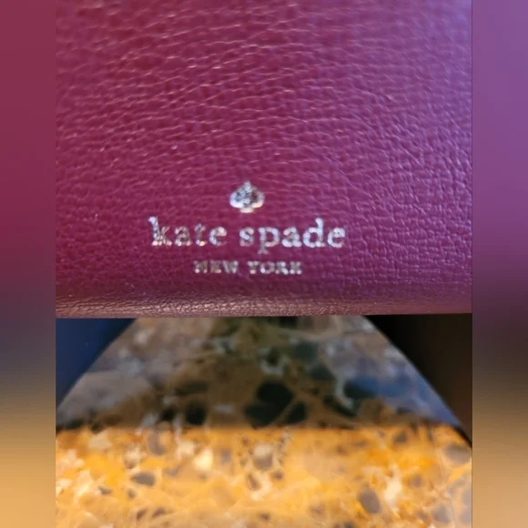 Kate Spade burgundy leather wallet - Picture 9 of 11